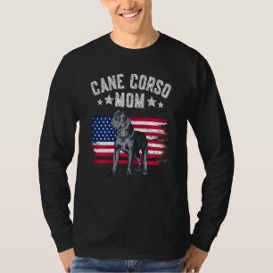 Frau Cane Corso Mama American Flag Bestes Italieni T-Shirt