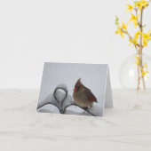 Frau Cardinal Notecard - löschen Sie nach innen Karte (Gelbe Blume)