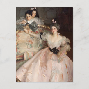 Frau Carl Meyer und ihre Kinder von Singer Sargent Postkarte