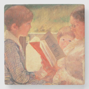 Frau Cassatt Reading zu ihren Enkelkindern, 1888 Steinuntersetzer