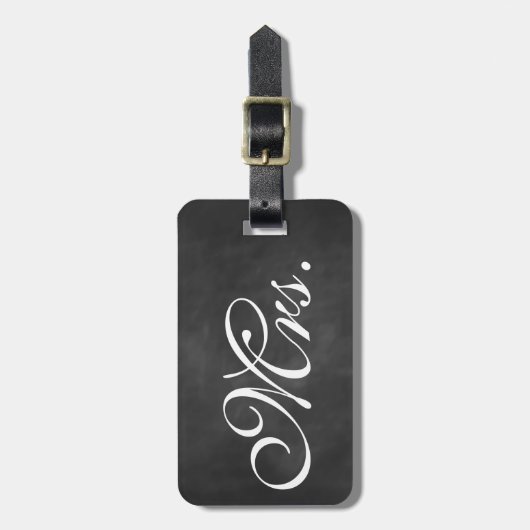 Frau Chalkboard Gepäckmarke Gepäckanhänger (Vorderseite vertikal)
