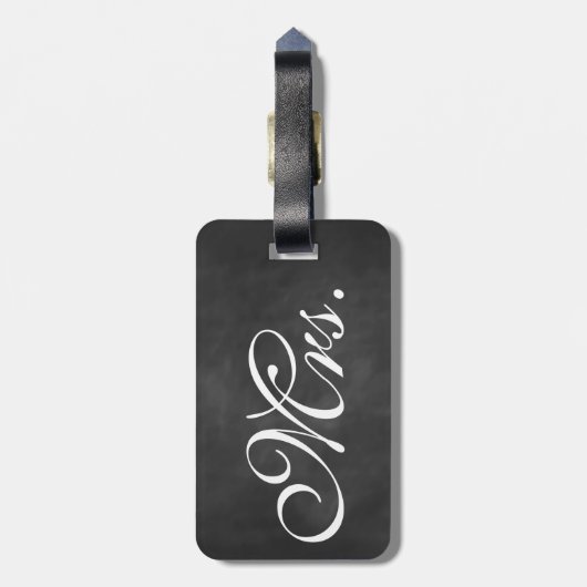 Frau Chalkboard Gepäckmarke Gepäckanhänger (Rückseite vertikal)