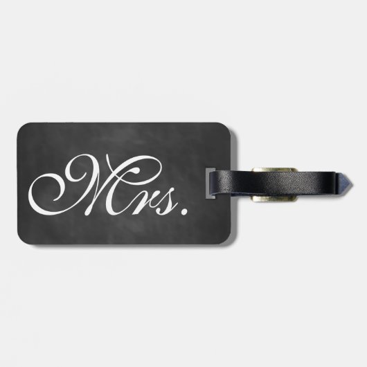 Frau Chalkboard Gepäckmarke Gepäckanhänger (Rückseite horizontal)