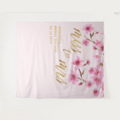 Frau Cherry Blossoms Sakura Bridal Hintergrund Wandteppich (Vorderseite (Horizontal))