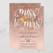 Frau Chic Brautparty Einladung (Vorne/Hinten)