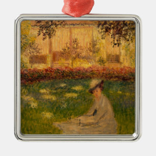 Frau Claude Monets   in einem Garten, 1876 Ornament Aus Metall