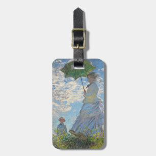 Frau Claude Monets   mit einem Sonnenschirm Gepäckanhänger