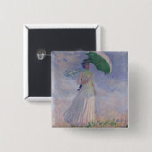 Frau Claude Monets | mit einem Sonnenschirm nach Button (Vorne & Hinten)