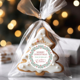 Frau Claus’ Bäckerei Weihnachtsfeiertag Runder Aufkleber