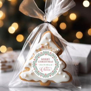 Frau Claus’ Bäckerei Weihnachtsfeiertag Runder Aufkleber