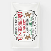 Frau Claus Bakery Christmas North Pole Banner (Vertikal)