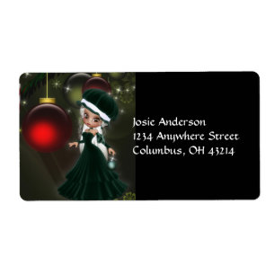 Frau Claus Cookie Weihnachtsanschrift Labels