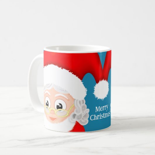 Frau Claus Custom Frory Weihnachten Kaffeetasse (Vorderseite Links)