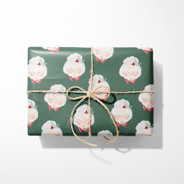Frau Claus Faces Weihnachtswrapping Paper Geschenkpapier