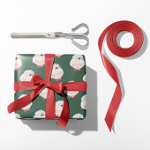 Frau Claus Faces Weihnachtswrapping Paper Geschenkpapier
