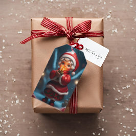 Frau Claus Figure Weihnachtsgeschenk Tag Geschenkanhänger