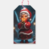 Frau Claus Figure Weihnachtsgeschenk Tag Geschenkanhänger (Vorderseite)