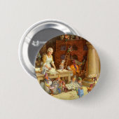 Frau Claus gebacken Kekse mit den Elfen des Weihna Button (Vorne & Hinten)