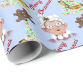 Frau Claus Geschenkpapier (Rolleneckpunkt)
