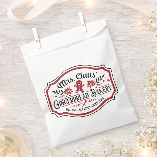 Frau Claus' Gingerbread Bakery Geschenktütchen (Ausgeschnitten)
