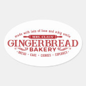 Frau Claus gingerbread bakery sticker (Vorderseite)