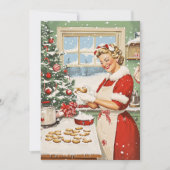 Frau Claus Holiday Baking Delight Einladung (Vorderseite)