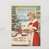 Frau Claus Holiday Baking Delight Einladung (Vorne/Hinten)