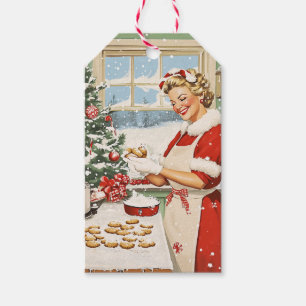 Frau Claus Holiday Baking Delight Geschenkanhänger