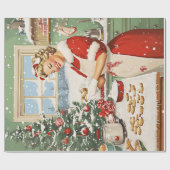 Frau Claus Holiday Baking Delight Geschenkpapier (Flach)