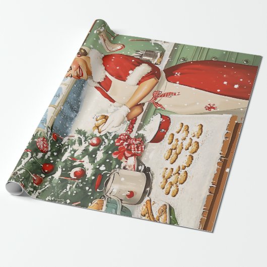 Frau Claus Holiday Baking Delight Geschenkpapier (Ungerollt)