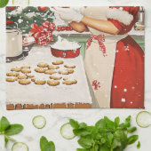 Frau Claus Holiday Baking Delight Geschirrtuch (Gefaltet)