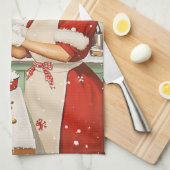 Frau Claus Holiday Baking Delight Geschirrtuch (Viertel Falte)