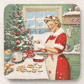 Frau Claus Holiday Baking Delight Getränkeuntersetzer (Vorderseite)