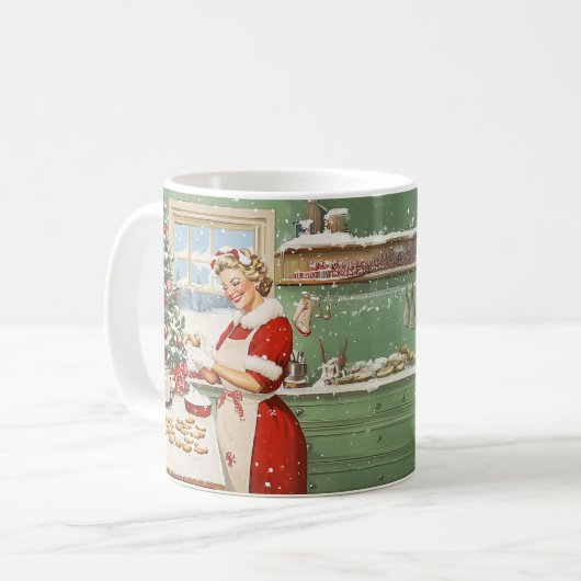 Frau Claus Holiday Baking Delight Kaffeetasse (Vorderseite Links)