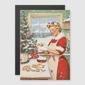 Frau Claus Holiday Baking Delight Magneteinladung (Vorne/Hinten)
