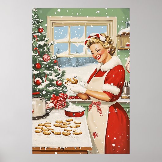 Frau Claus Holiday Baking Delight Poster (Vorne)