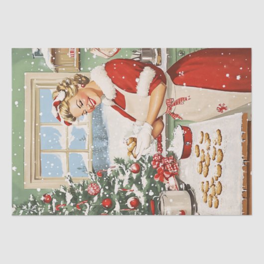 Frau Claus Holiday Baking Delight Seidenpapier (Vorderseite)