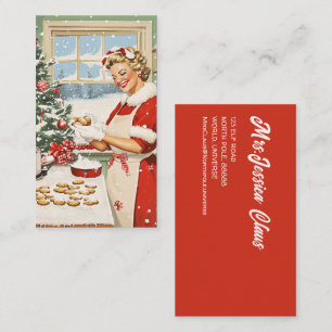 Frau Claus Holiday Baking Delight Visitenkarte