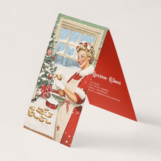 Frau Claus Holiday Baking Delight Visitenkarten (Vorderseite)
