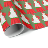Frau Claus Holiday Packpapier (Rolleneckpunkt)