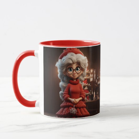 Frau Claus in einem Knetkleid Tasse (Links)