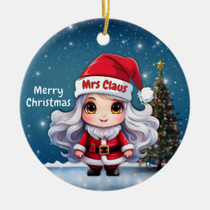 Frau Claus 🤶 🎄 Keramik Ornament