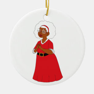 Frau Claus Keramik Ornament