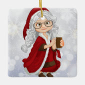 Frau Claus Keramikornament (Vorderseite)