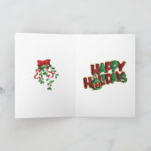 Frau Claus küsst Santa Card Feiertagskarte (Innenseite)