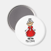 Frau Claus Magnet (Vorderseite/Rückseite)