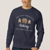 Frau Claus North Pole Gingerbread Bäckerei Weihnac Sweatshirt (Vorderseite)