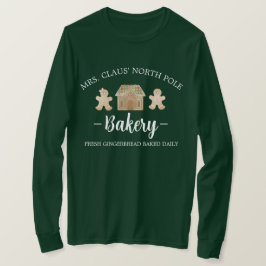 Frau Claus North Pole Gingerbread Bäckerei Weihnac T-Shirt
