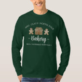 Frau Claus North Pole Gingerbread Bäckerei Weihnac T-Shirt (Vorderseite)