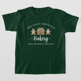Frau Claus North Pole Gingerbread Bäckerei Weihnac T-Shirt